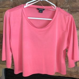 Monki Pink Flowey Dressy Crop Top Shirt Womens Small